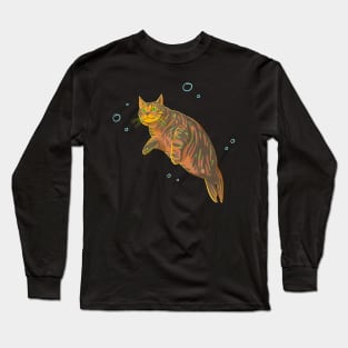 Brown Tabby Seal Cat Long Sleeve T-Shirt